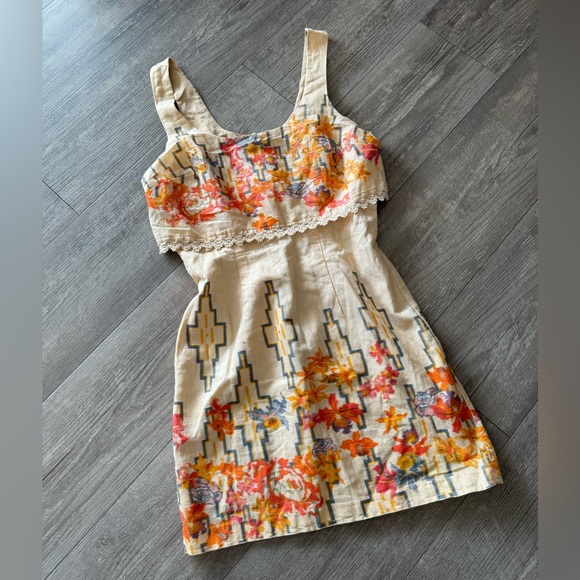 LAST PRICE🍒🤍 FREE PEOPLE the Big Bang metallic tea combo mini dress 🤍 - Picture 4 of 14